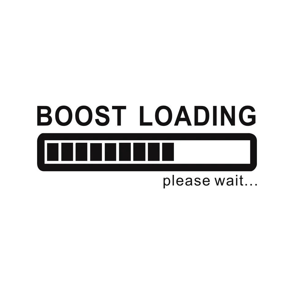 Anycuros Creative Boost Loading Please Wait For Turbo Funny Car Stickers 14CM5CM  (5)