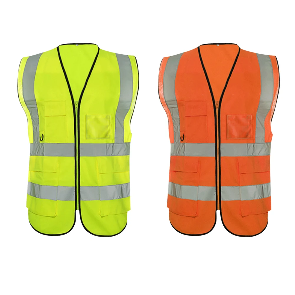 

120055 Reflective Safety Vest High Visibility Safety Vest Bright Neon Color Breathable Vest with 2-inch Reflective Strips