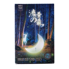 Упакованная открытка [Светящиеся мухи Мори-светящиеся](30 дюймов) Креативные светящиеся Красивые иллюстрации рождественские поздравительные открытки подарочная карта