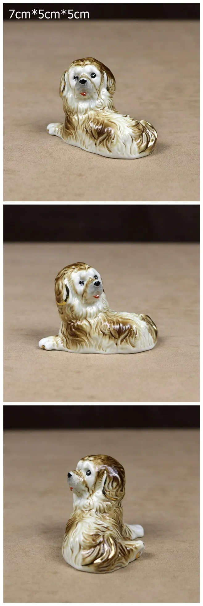 Фарфор тибетский мастиф миниатюрная керамика щенок собака фигурка Фея Сад Новинка декор искусство и ремесло орнамент аксессуары