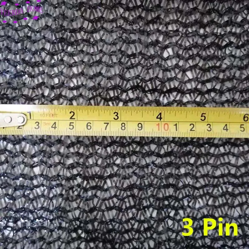1 рулон 8x30 м черный 60% Солнцезащитная сетка HDPE анти-УФ Открытый сад солнцезащитный крем ткань сетка растительная теплица крышка 3 Pin