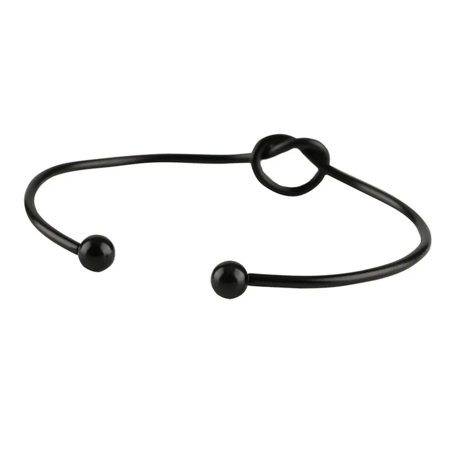 Trendy Exquisite Heart-shaped Bracelet Half Open Black RoseGold Silver Womens Fashion Jewelry Bangles  (12)