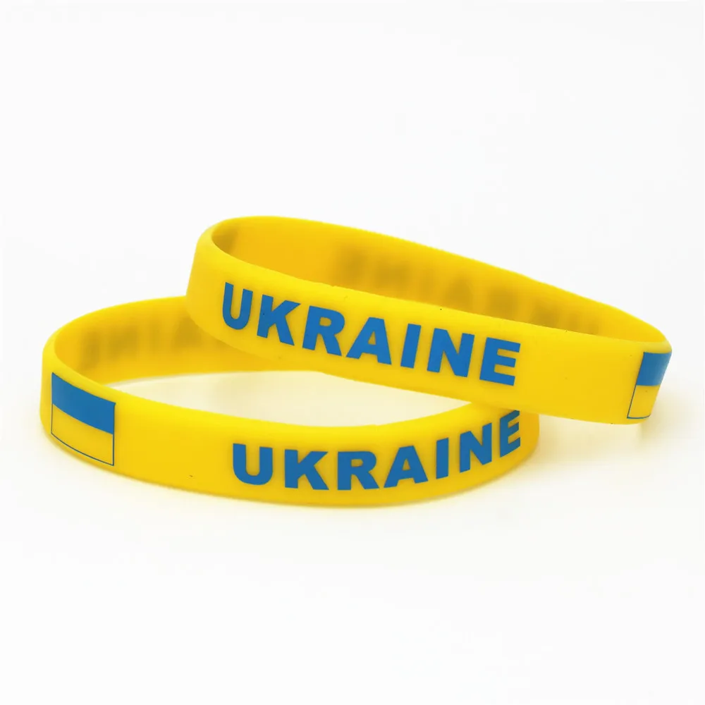 1 шт. Эластичный Силиконовый браслет с флагом Украины|Браслеты голограммой| |