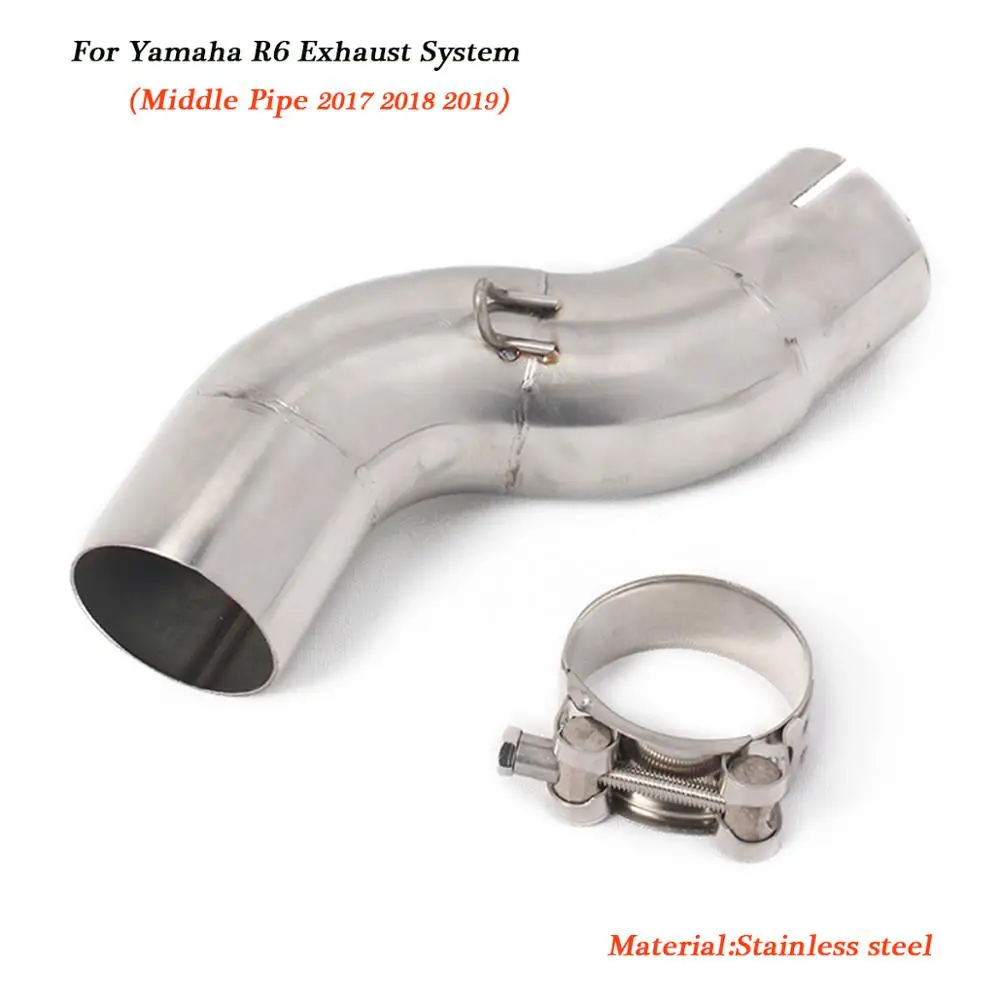 

2017 2018 2019 For Yamaha R6 Motorcycle Middle Link Pipe Lossless connection 51mm Stainless Steel Silencer System