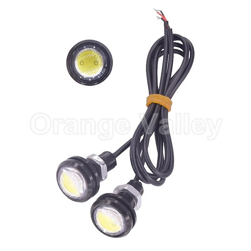 

1Pair 23mm LED Eagle Eye Light Car Fog DRL Daytime Reverse Backup Parking Signal Amber Pink Green Ice Blue White Red DC 12V