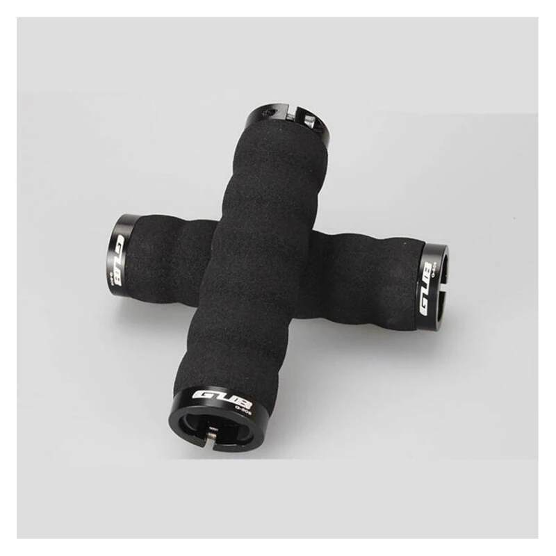 High Quality Bike Handle Sets The Aluminum Alloy Mountain Bike Lock Ring Sponge Bicycle Handle Sleeve Cycling Equipment - Цвет: Черный