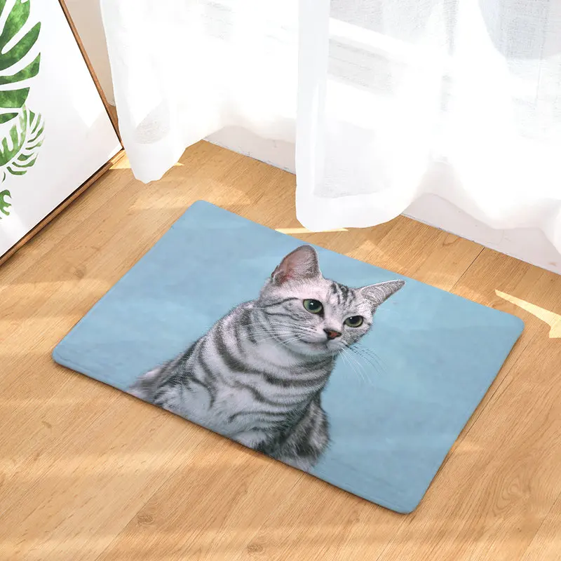Новые ковры с принтом кота Нескользящие кухонные коврики для дома гостиной коврики 40x60 см - Цвет: 17