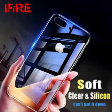 

Ultra Thin Soft Silicone Cases For iPhone 8 7 6 Plus Case 7plus 8plus 6Plus Transparent TPU Back Cover For iPhone X 7 Capa Coque