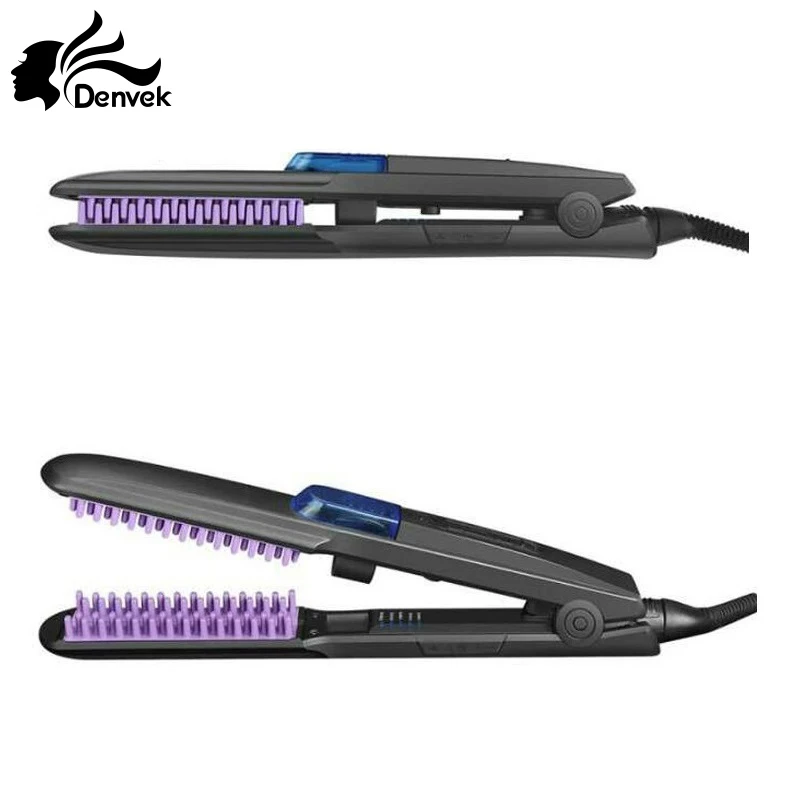 

steam hair straightener brush alisadora hair comb ceramic hair styling iron flat hair straightening tourmaline
