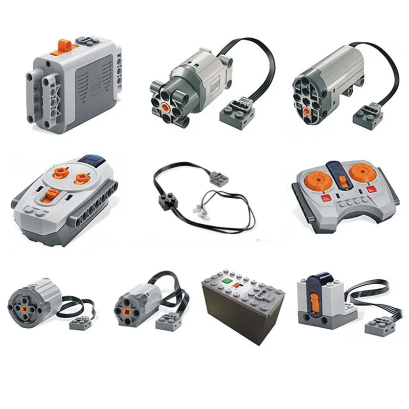 

Technic Power Functions Motor Series 8881 8882 8883 IR RX TX Servo Motor Battery Box Train Remote Control Receiver Switch Parts