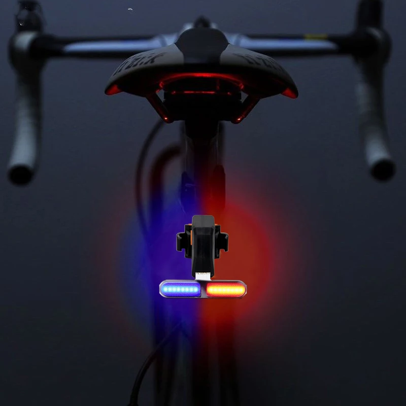 

USB Rechargeable Bicycle Taillight 5 Modes LED Reflective Lamp Bike Light MTB Road Bike Accessories