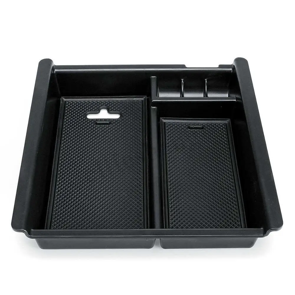 

Black Car Center Console Armrest Organizer Keys Phone Coins Box Tray Case Fits For Toyota Hilux 2004-2014 2015-2018