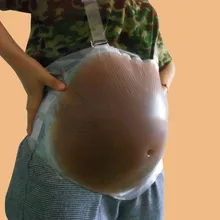 4-5 месяцев 1500 г 1 шт Рождественский подарок искусственный темно-коричневый поддельный силиконовый живот животик для беременных желе живот жир