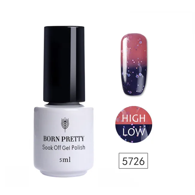 Color 5726 5 мл BORN PRETTY блеск для ногтей мерцающий гель изменение температуры термальный замачиваемый УФ-гель лак маникюрный гель для ногтей лак - Цвет: Color 5726