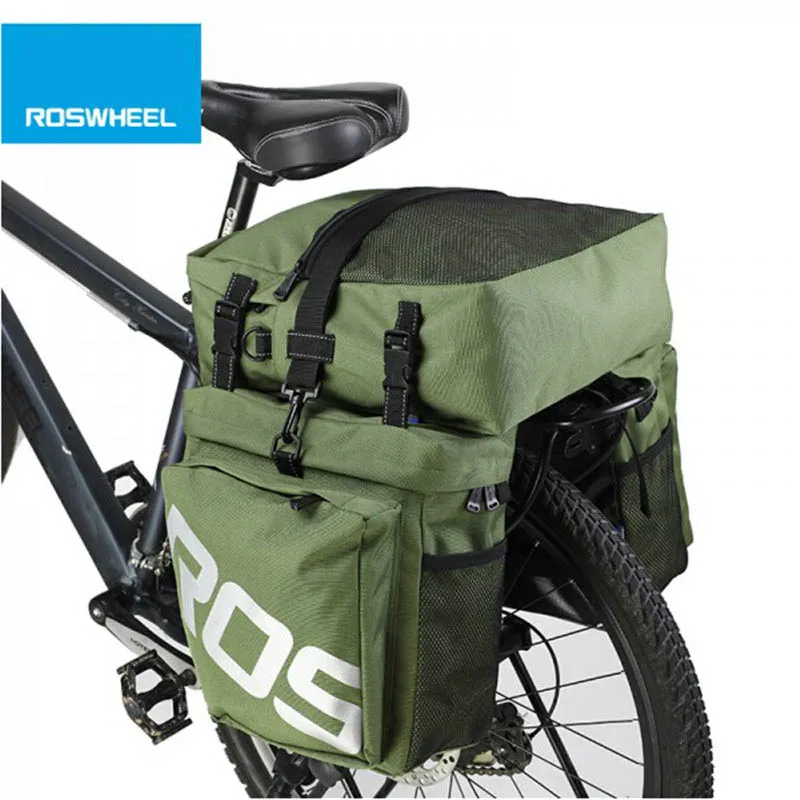 ROSWHEEL 3 in 1 37L Bicycle Bag MTB Bike Cycle Cycling Bag Trunk Pannier Rack Packing Bycicle Bags Accessories