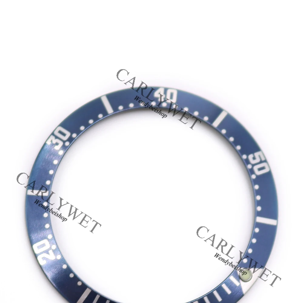 CARLYWET Wholesale Top Grade Aluminum Dark blue with White Writing Watch Bezel Insert for 2220