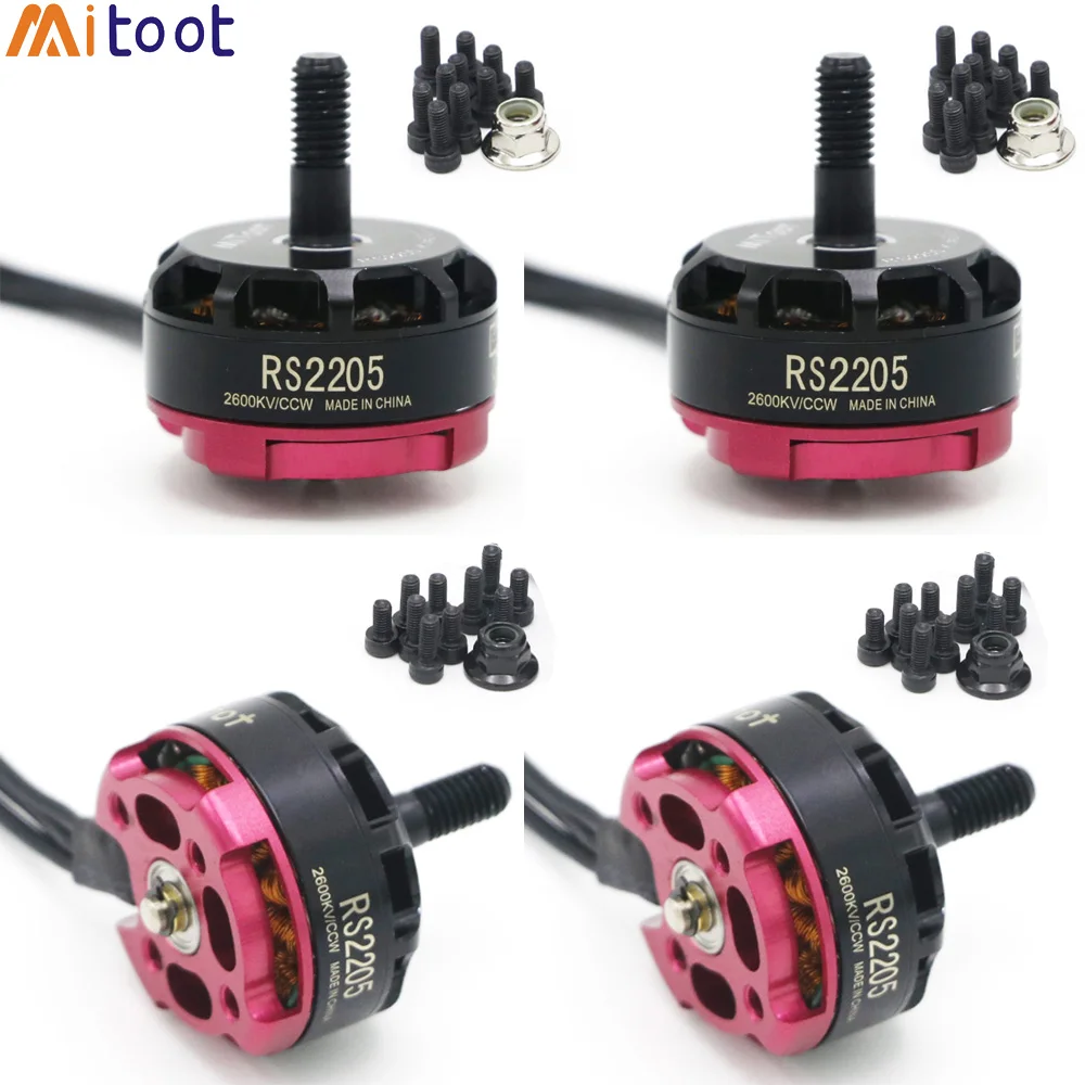 

4PCS Mitoot RS2205 2300KV 2600KV 2205 CW/CCW 3-4S Brushless Motor for RC FPV Racing Drone Quad Motor FPV Multicopter With Box