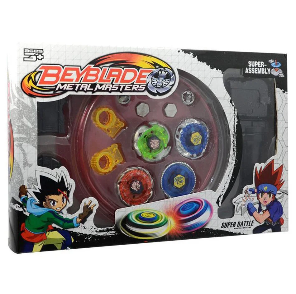 4 шт./компл. Toupie набор Арена Beyblade волчок, бейблэйд из металла Funsion 4D лезвия игрушки с пусковым устройством и ручка с коробкой