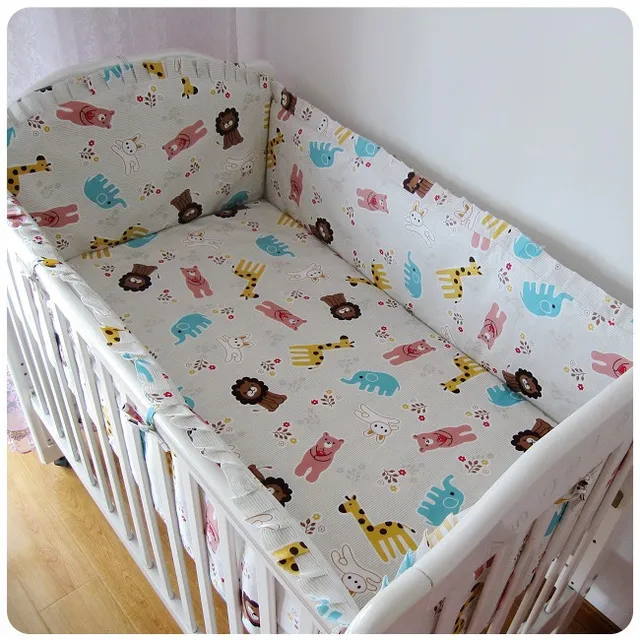 Promotion 6pcs Child Bedding Sets Crib Sets Baby Bedding Set Bebe