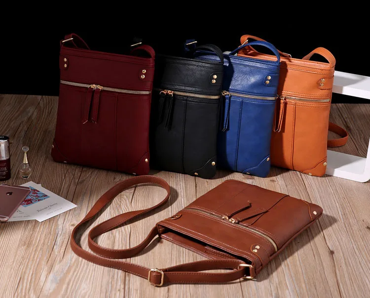 MJ Women Messenger Bags Casual PU Leather Crossbody Bag Brand Design Lady's Over-the-Shoulder Bucket Bag Solid Bolsa Feminina (12)
