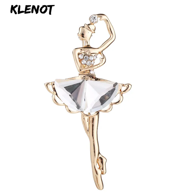 

Elegant Ballerina Brooch Pin Princess Fairy Ballet Dancing Girl Brooch Crystal Glass Dress Decoration Rhinestone Clothes Jewelry