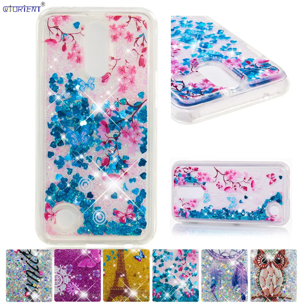 

LG K10 2017 Soft TPU Glitter Case LG K20 Plus Bling Dynamic Liquid Quicksand Bumper Cover K 10 K102017 LGM250 M250 Phone Funda