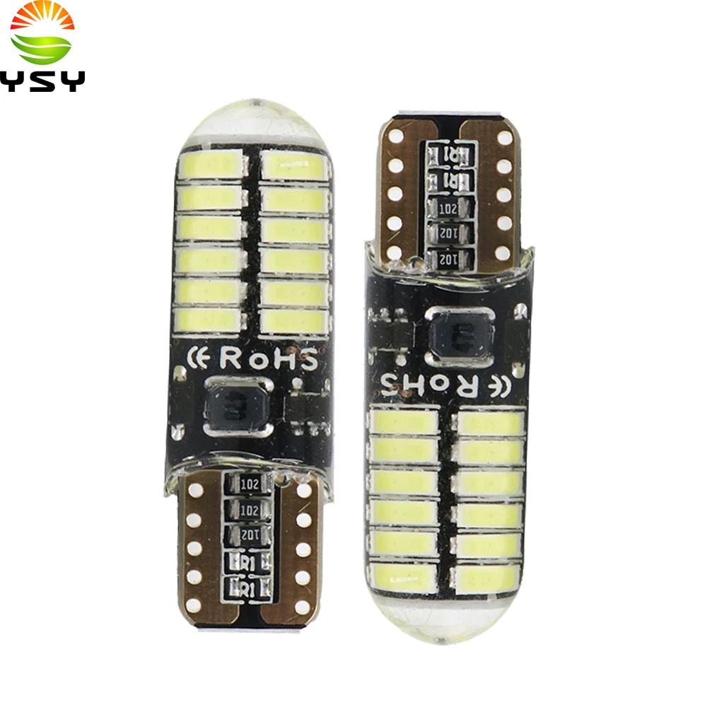 YSY 100X Новый T10 W5W светодиодный силиконовый гель светильник 194 168 3014 24SMD Габаритные