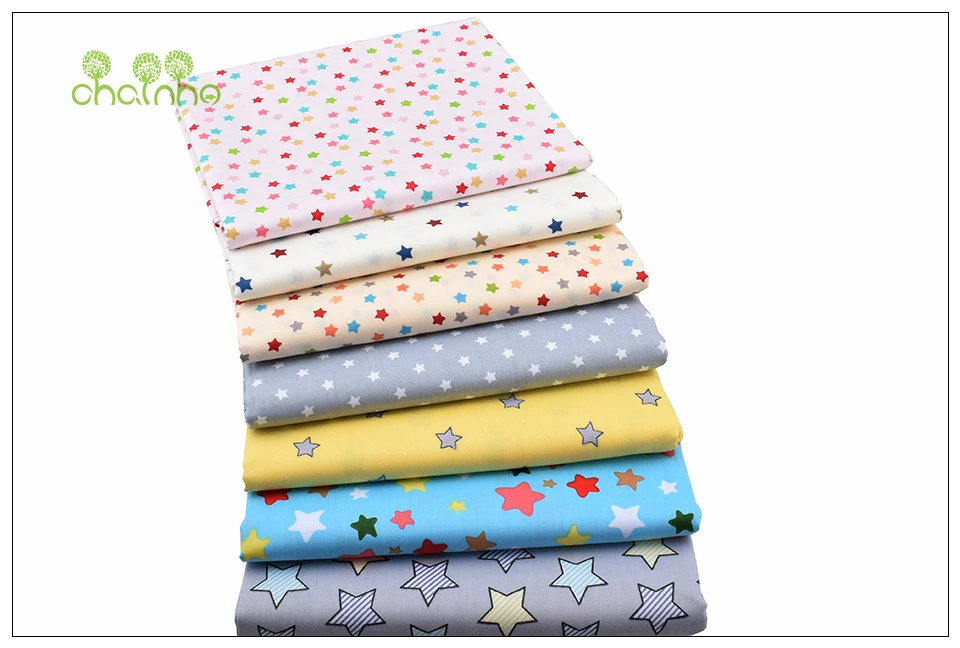 Chainho Star Print саржевая хлопковая ткань для шитья/ткани для детей и детей/простыня, подушка, подушка, материал для штор