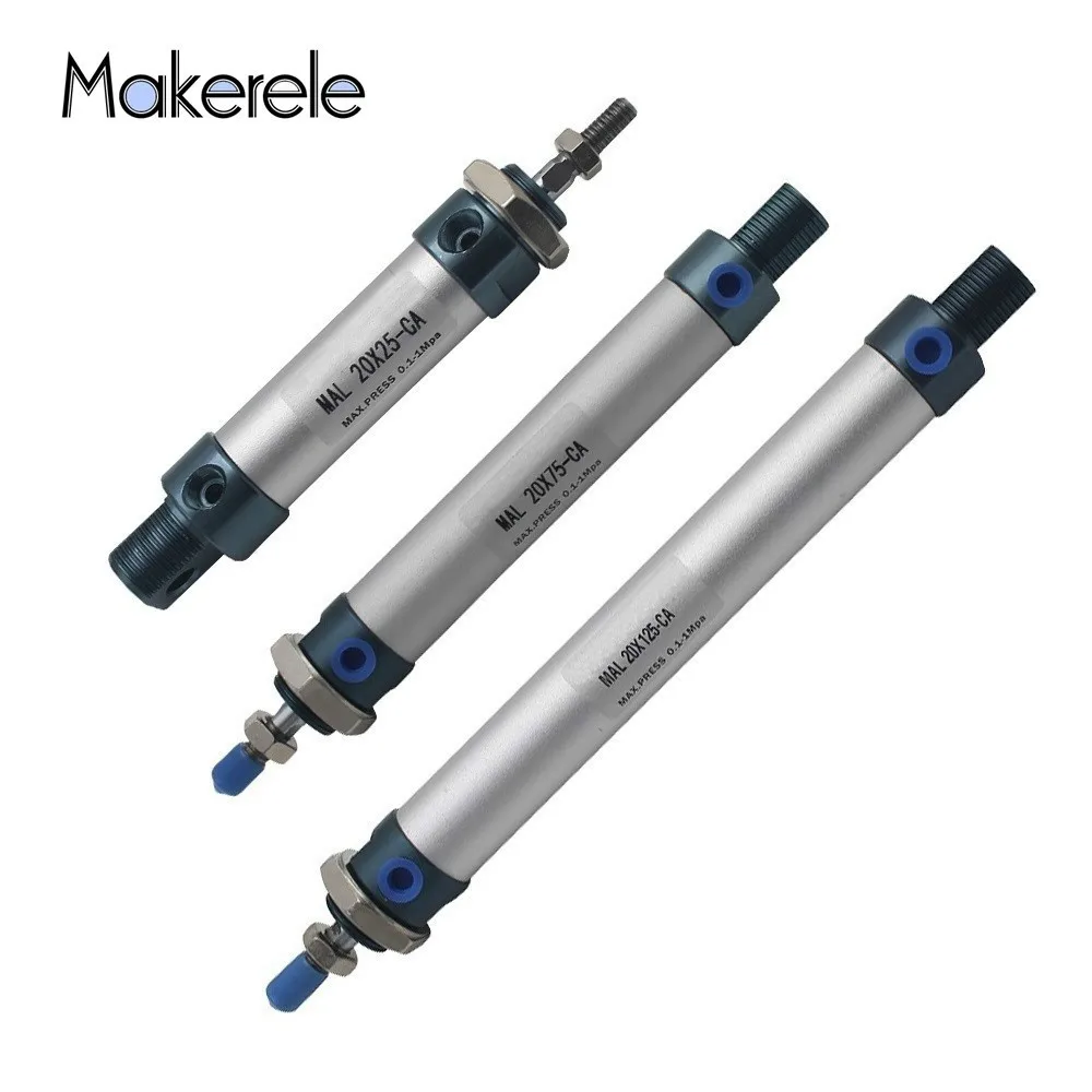 

MAL Series Mini Pneumatic Cylinder 16/20/25/32mm Bore 25-300mm Stroke Double Acting Aluminum Alloy Air Cylinder Free shipping