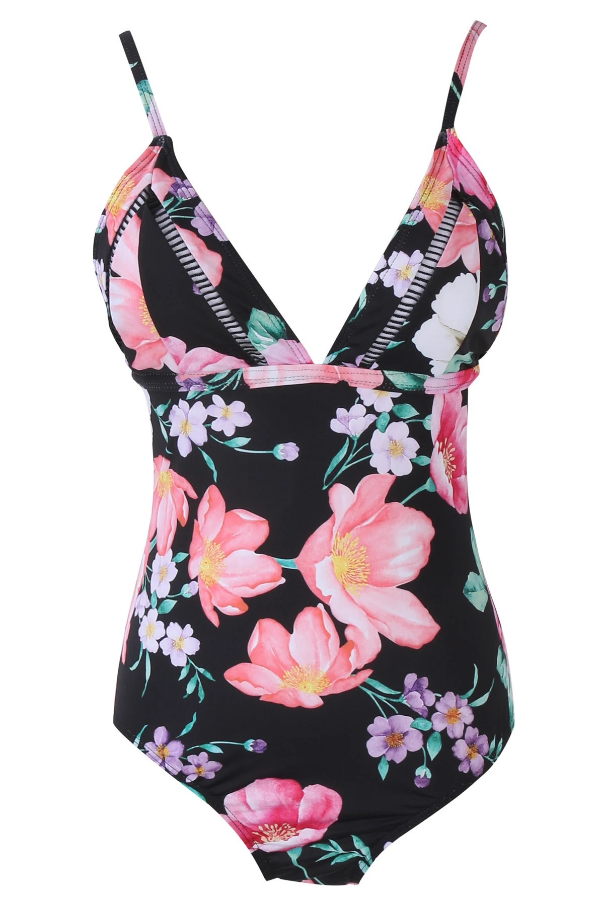 2017 New Design Women One Piece Floral Monokini Swimsuit Sexy Swimwear