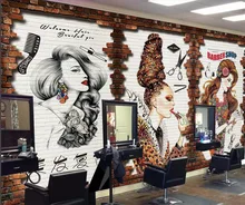 Beibehang – papier peint mural 3d personnalisé, style rétro européen et américain, salon de beauté, arrière-plan pour outillage