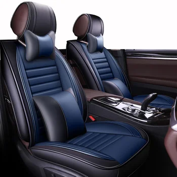

(Front+Rear)Leather Automobiles Seat Covers for peugeot 206 407 508 308 301 3008 2017 205 106 307 207 car accessories seat cover