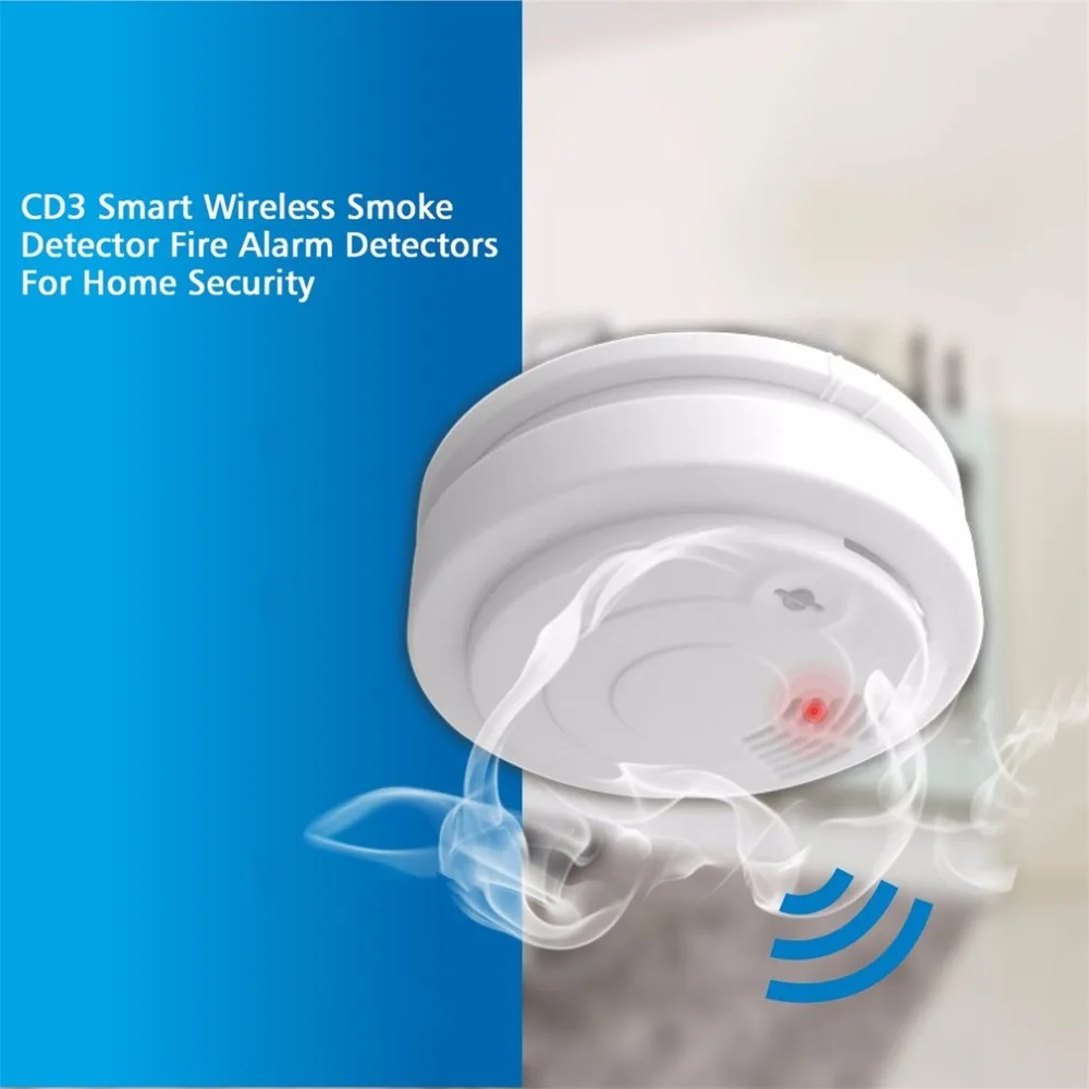 

LESHP Mini 433mhz Wireless Smoke Detector Fire Alarm Sensor for Indoor Home Safety Garden Security 150M Transmitting distance