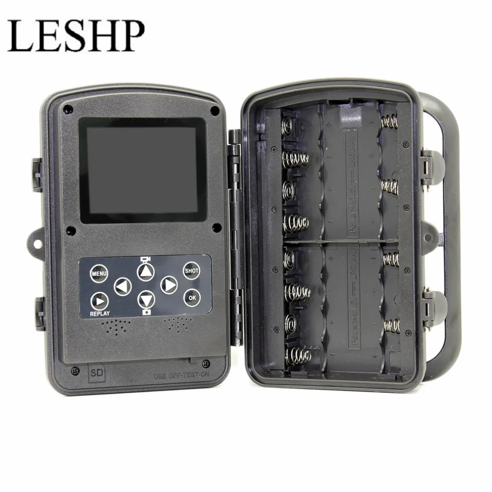 LESHP RD1003 профессиональная 2,4 дюймов TFT 70 градусов широкий обзор охотничья камера 720 P 940nM цифровая инфракрасная фотоловушка