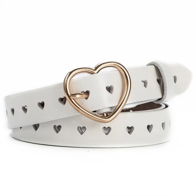 SISHION 105cm Hollow Heart Wide Belts for Women Fashion Female Belt