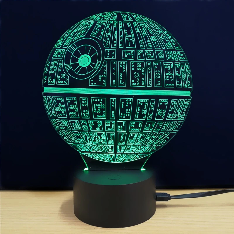 

Shining Creative 3D LED Lamp The Death Star Shape Table Lamp