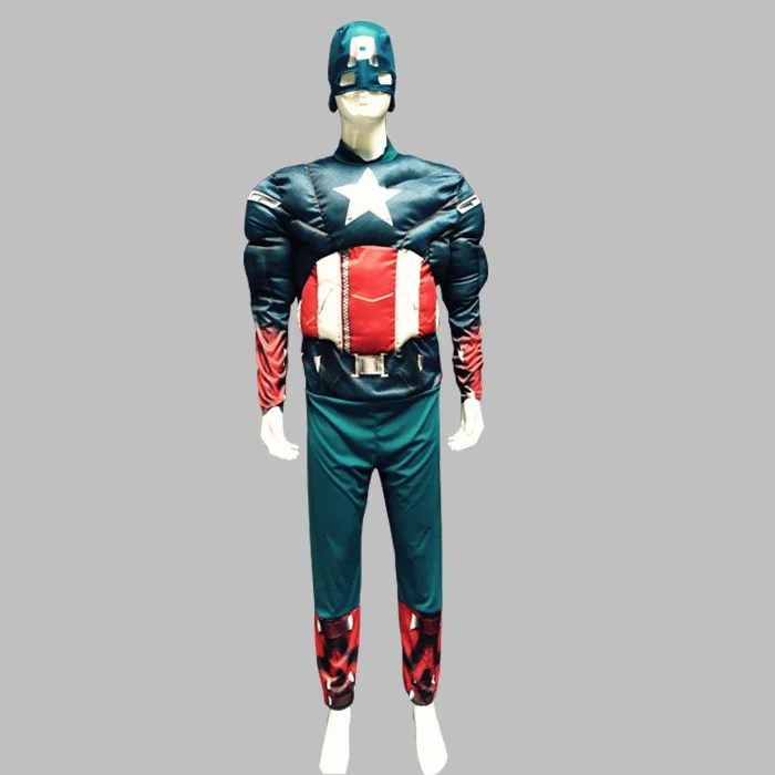 Мужской маскарадный костюм Халка для взрослых на Хеллоуин Капитан Америка