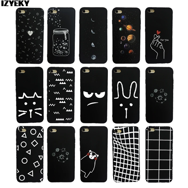 IZYEKY Case for Samsung Galaxy J3 2016 J5 J7 2017 moon space Animal bear cat cover for Samsung J530 J5 Pro (2017) J330 J530
