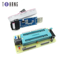 1 conjunto atmel para atmega16 atmega32 avr placa de sistema mínimo + usb isp usbasp programa