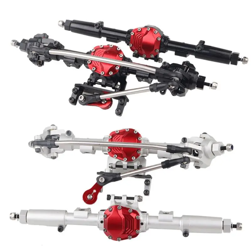 

2pcs/set Aluminum Alloy Front & Rear Axle for AXIAL SCX10II AX90046 1/10 RC Rock Crawler