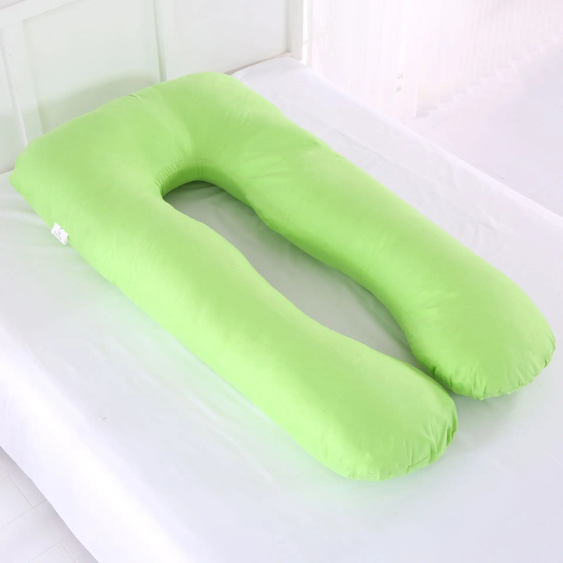 Green Поддержка Подушка для беременных Для женщин U Форма подушки для беременных Беременность боковые шпалы подушка из хлопка с эффектом - Цвет: Green