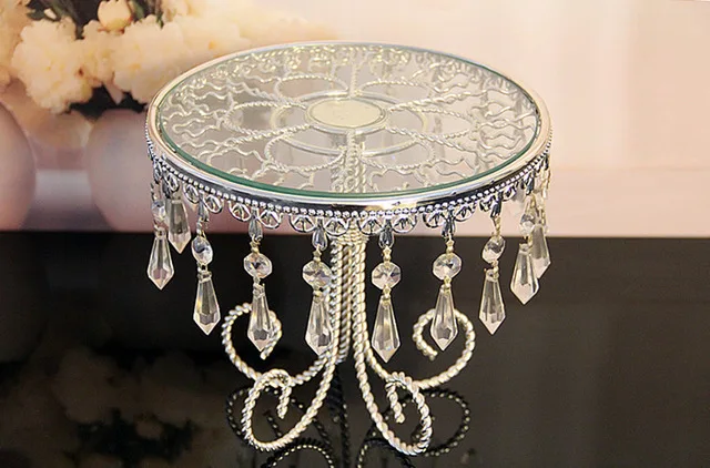 

Free shipping top rate crystal cake stand, wedding decoration home furnishing party essential