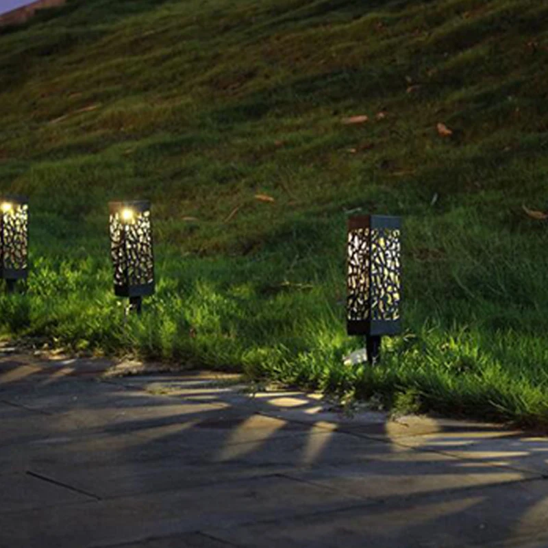 Led Solar Light BulbOutdoor Solar Light Waterproof Hollow LightSolar Lamp Outdoor Solar Led Garden Decking Yard Lawn Sun light (1)