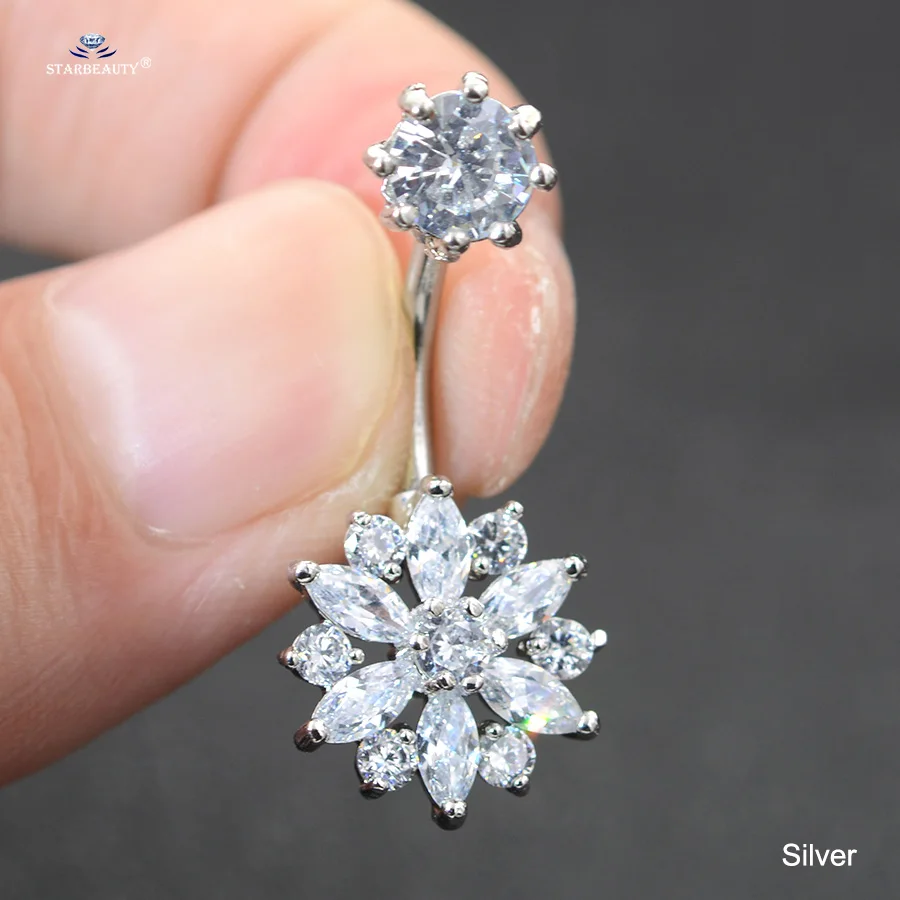 14 г пикантная женская обувь с украшением в виде кристаллов живота Piercing Nombril
