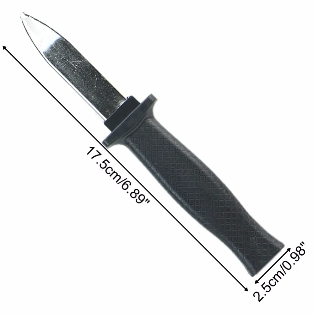 Free shipping New Joke Magic Plastic Retractable Knife Halloween Props Toy Slide Dagger Trick (5)