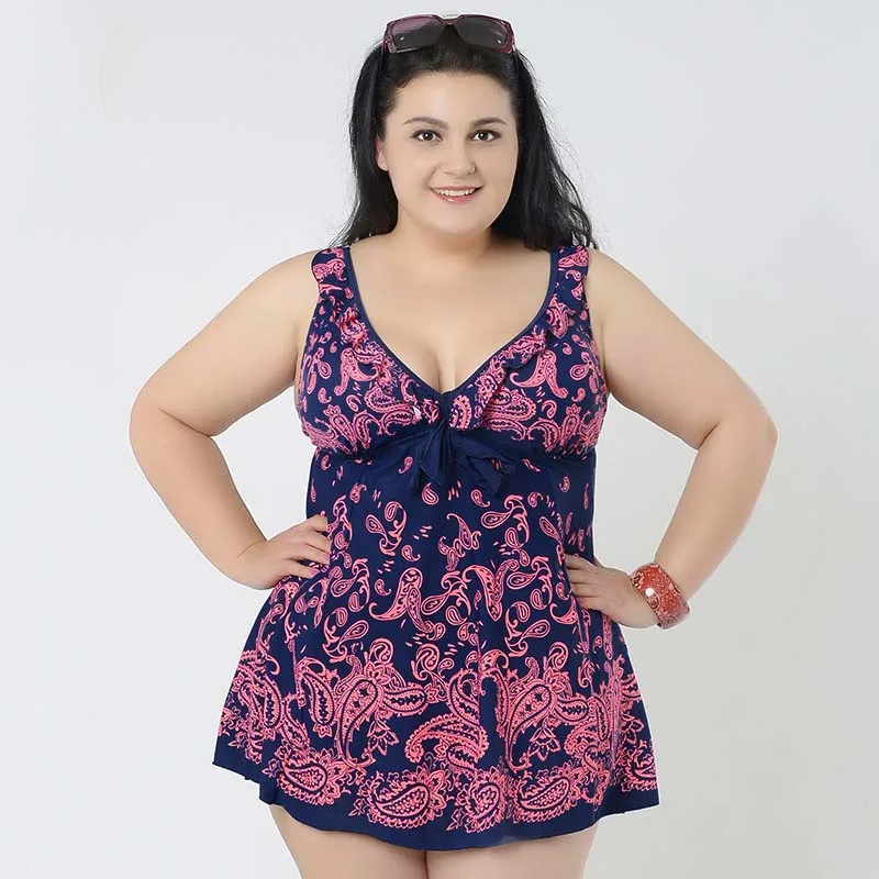 plus size swimwear tankini set Summer Big breast women Sexy Bikinis