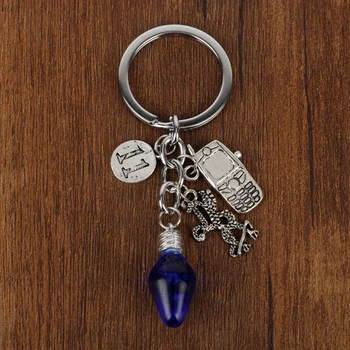 

dongsheng Wholesale 12pcs Stranger Things Jewelry Women Man Keychain Fashion Charms Accessories Keyring Key Chain Wallets-50