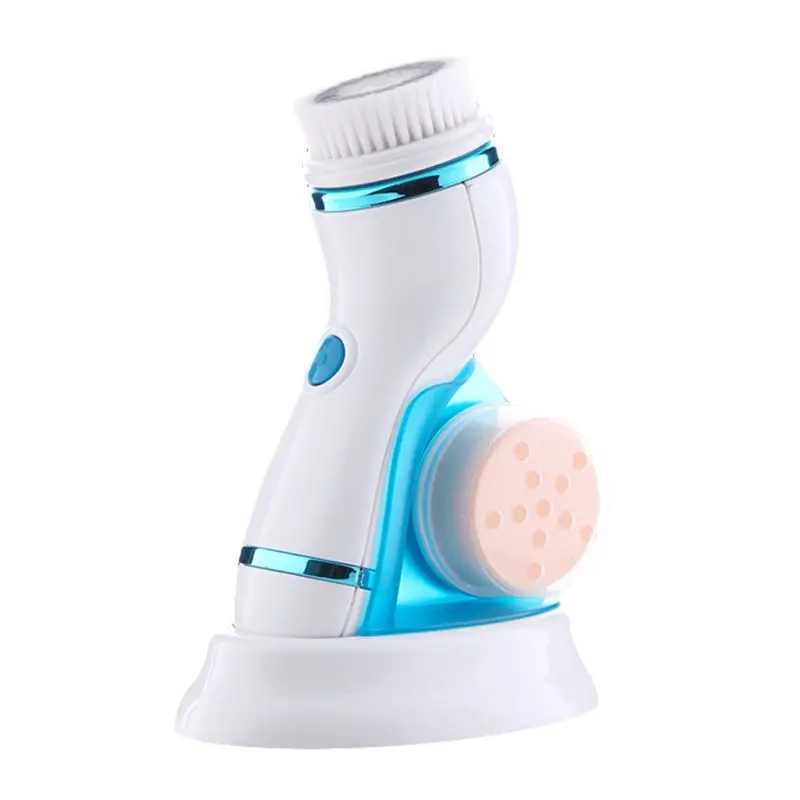 

4-in-1 Electric Facial Cleansing Brush Kit Waterproof Female Face Pore Cleaner Massager