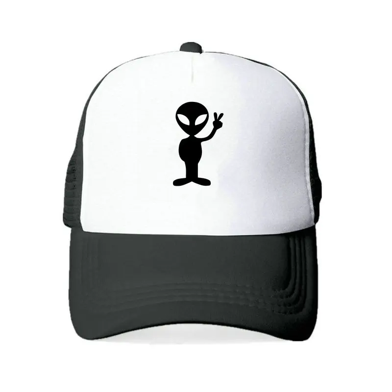 

Cartoon Alien Baseball Cap Hat Cute Monster Alien Gesture Peace Victory Snapback Hats Men UFO Fans Dad Hat For Girls Boys YY451
