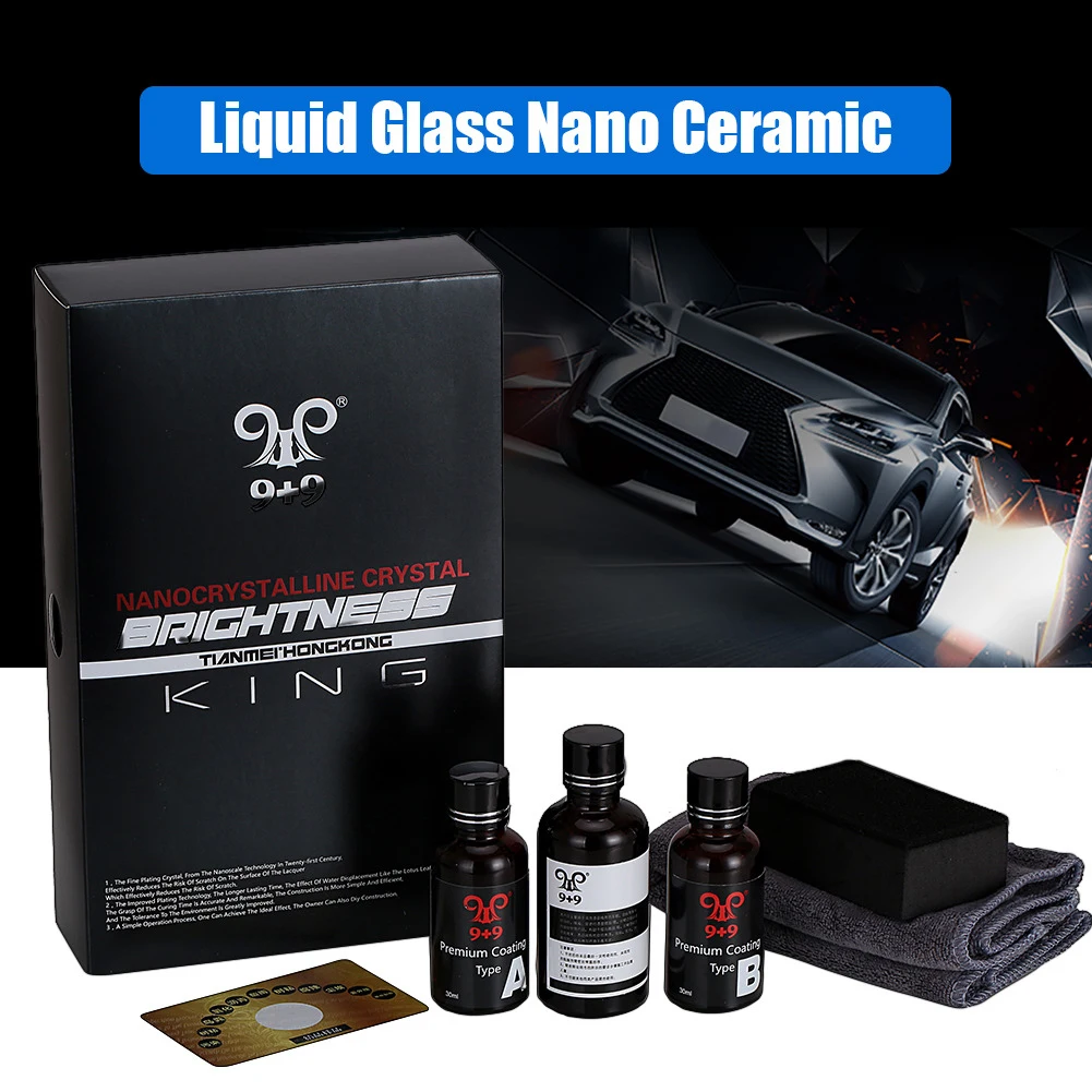 

9H Hardness Car Liquid Glass Coating Glass Nano Fluorine Plated Crystal Ceramic Kit Car Paint